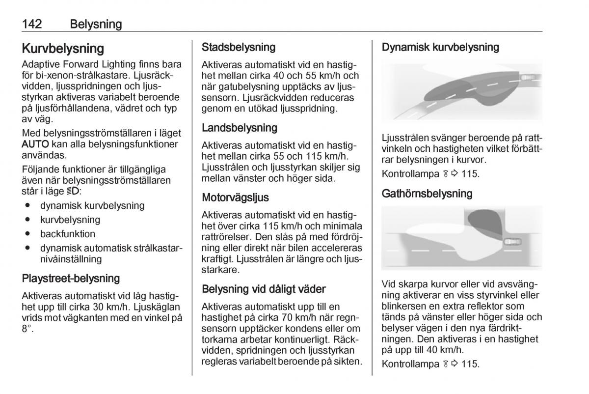 Opel Zafira C Tourer instruktionsbok / page 144