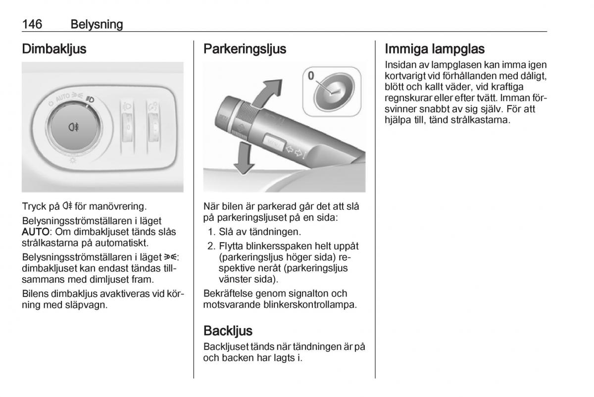 Opel Zafira C Tourer instruktionsbok / page 148