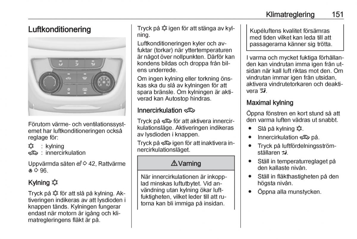 Opel Zafira C Tourer instruktionsbok / page 153