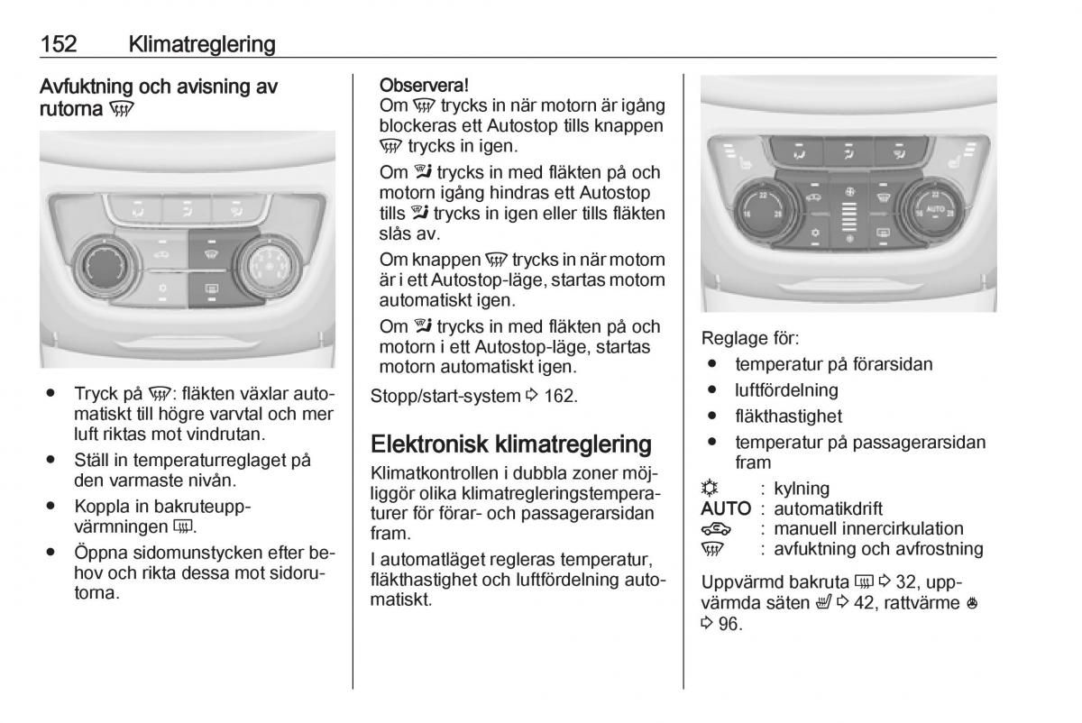 Opel Zafira C Tourer instruktionsbok / page 154