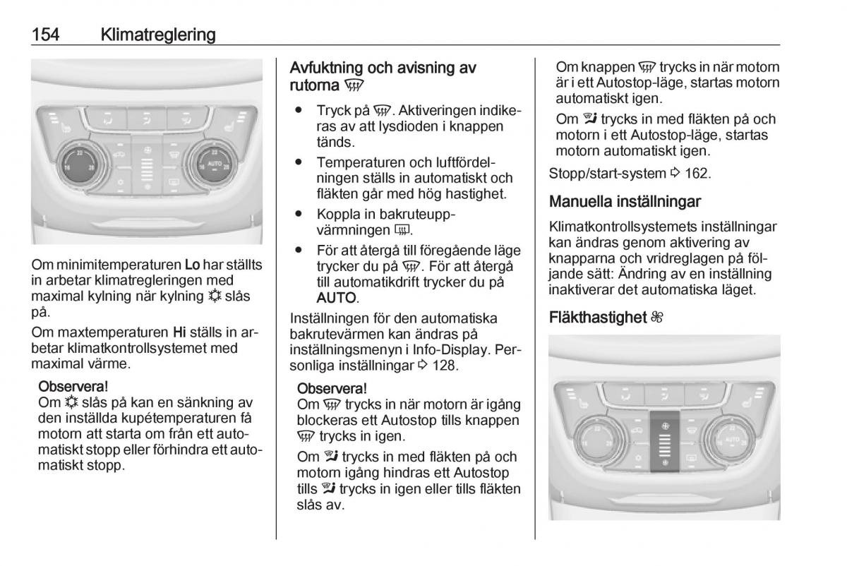 Opel Zafira C Tourer instruktionsbok / page 156