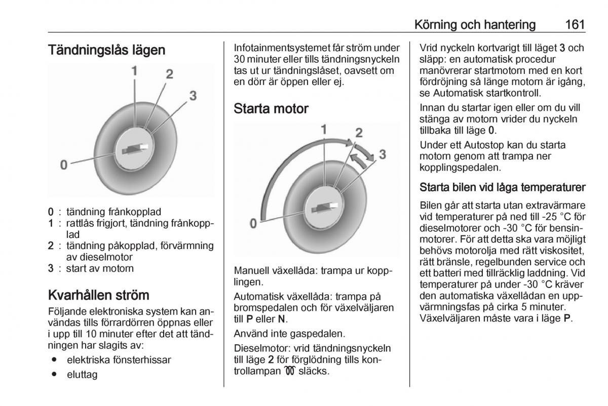 Opel Zafira C Tourer instruktionsbok / page 163