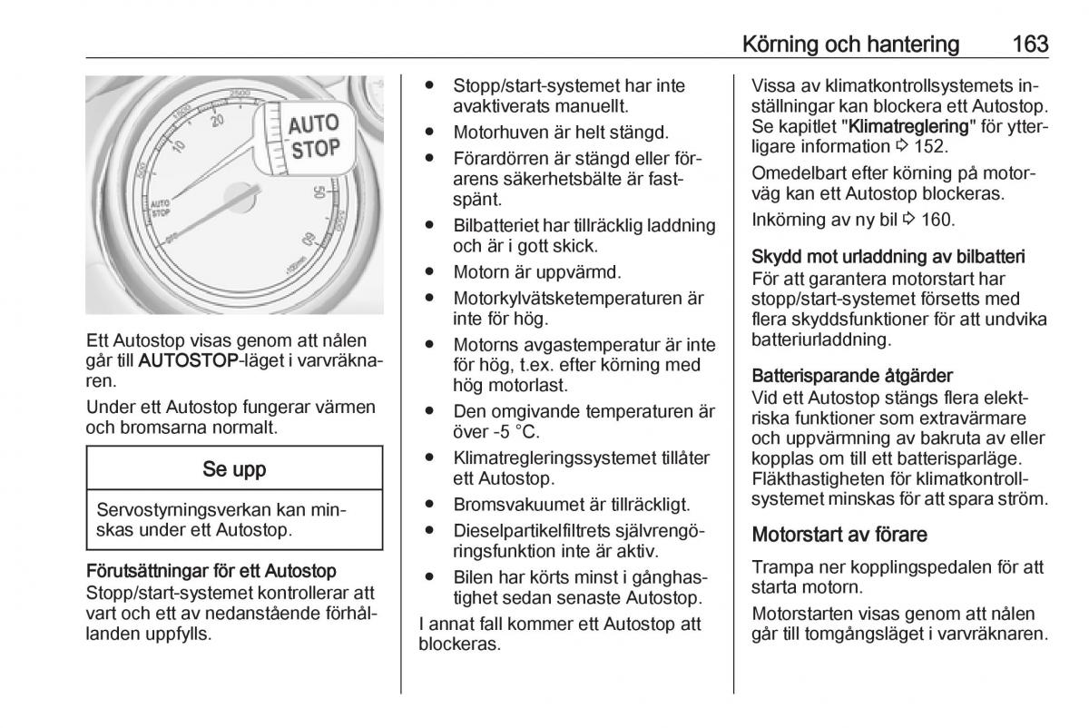 Opel Zafira C Tourer instruktionsbok / page 165