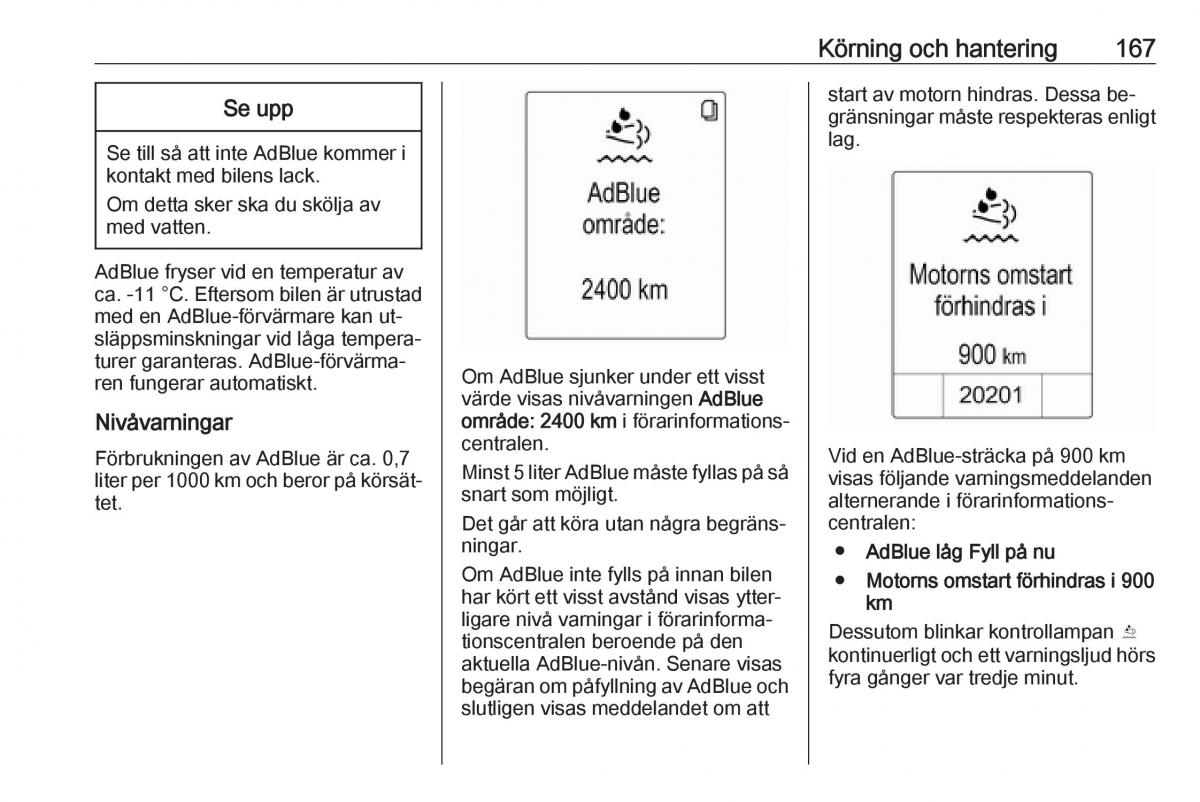 Opel Zafira C Tourer instruktionsbok / page 169