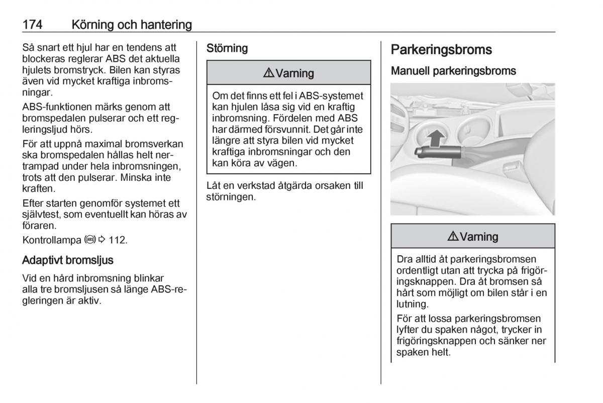 Opel Zafira C Tourer instruktionsbok / page 176