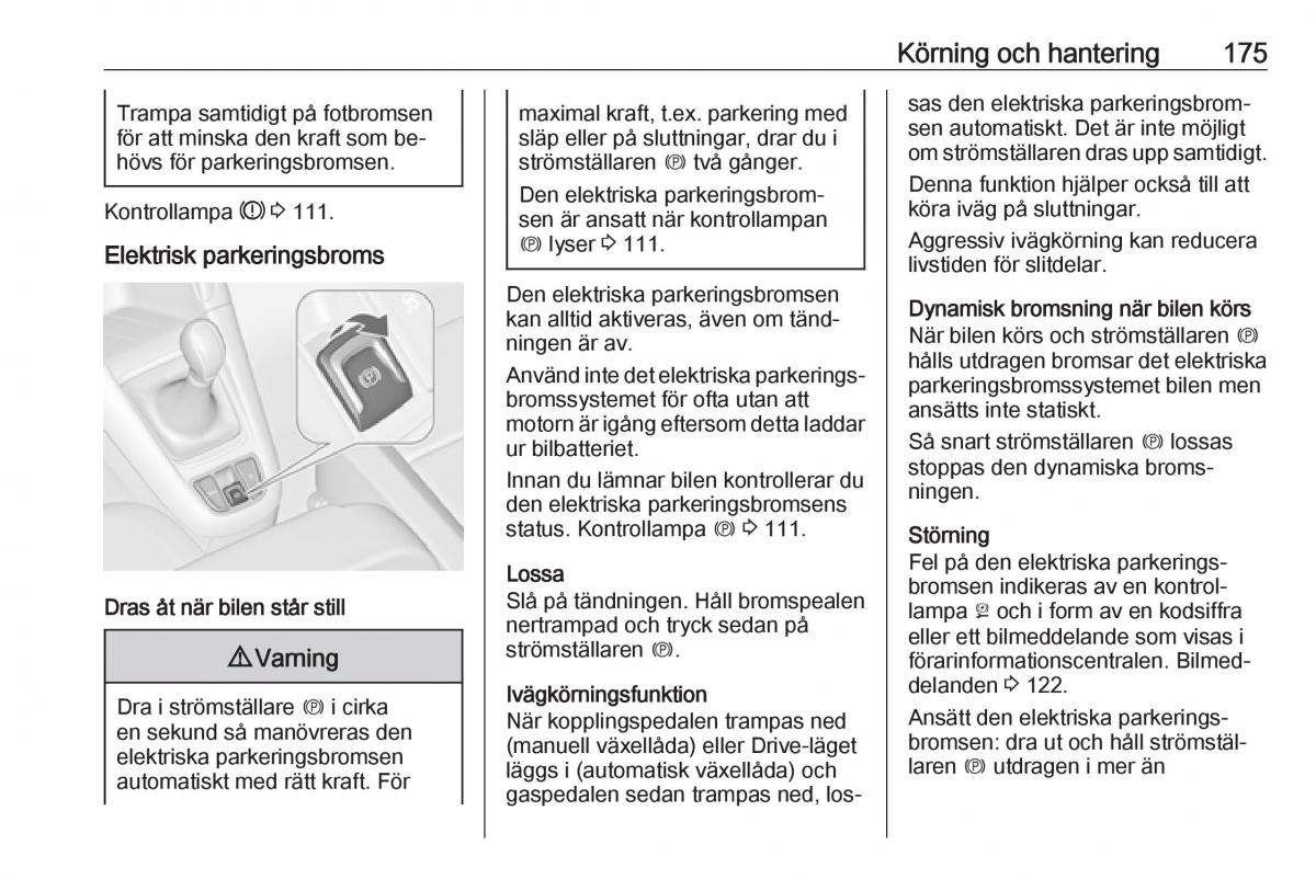 Opel Zafira C Tourer instruktionsbok / page 177