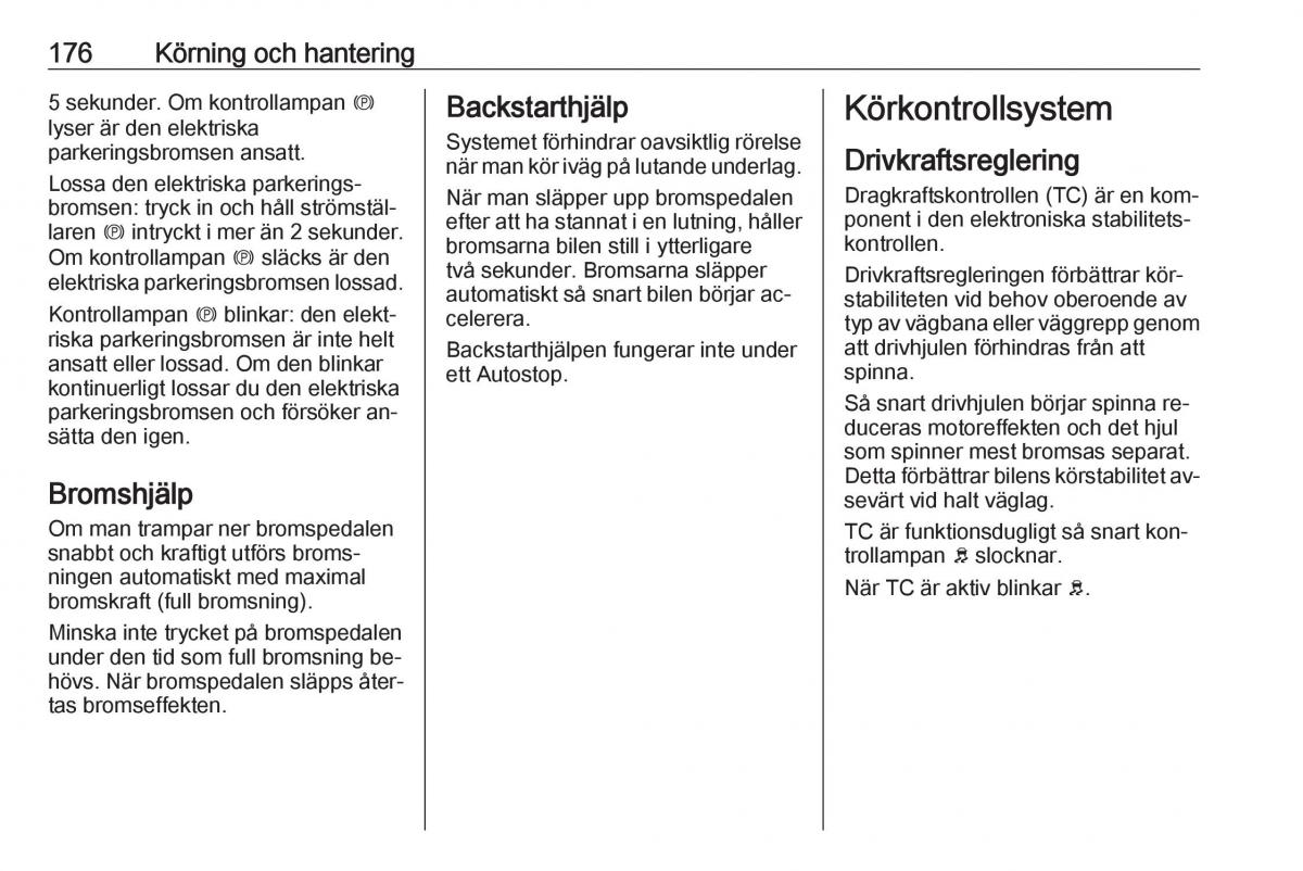 Opel Zafira C Tourer instruktionsbok / page 178