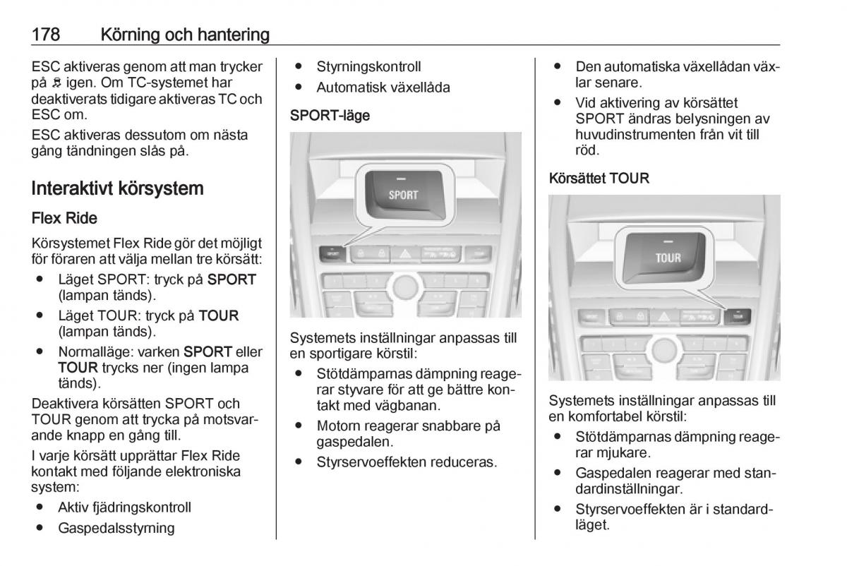 Opel Zafira C Tourer instruktionsbok / page 180