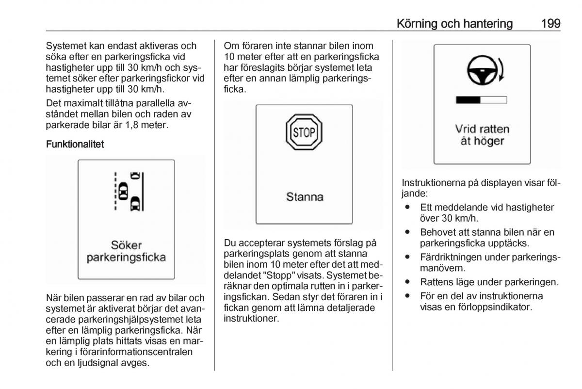 Opel Zafira C Tourer instruktionsbok / page 201