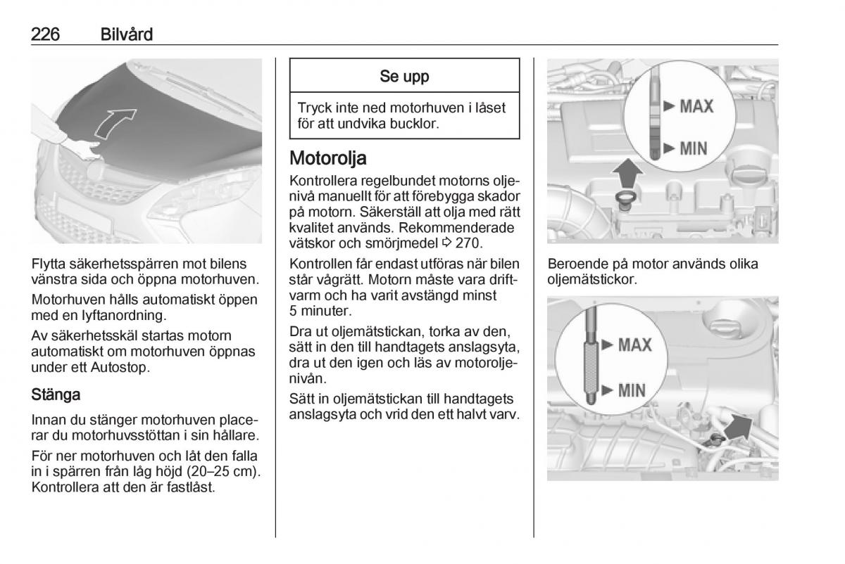 Opel Zafira C Tourer instruktionsbok / page 228