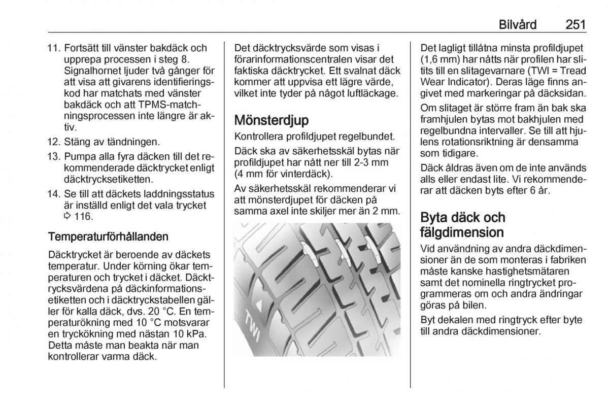 Opel Zafira C Tourer instruktionsbok / page 253