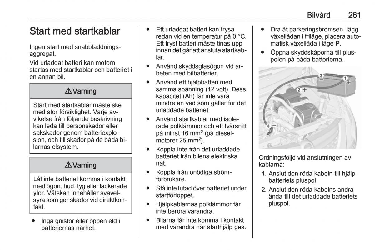 Opel Zafira C Tourer instruktionsbok / page 263