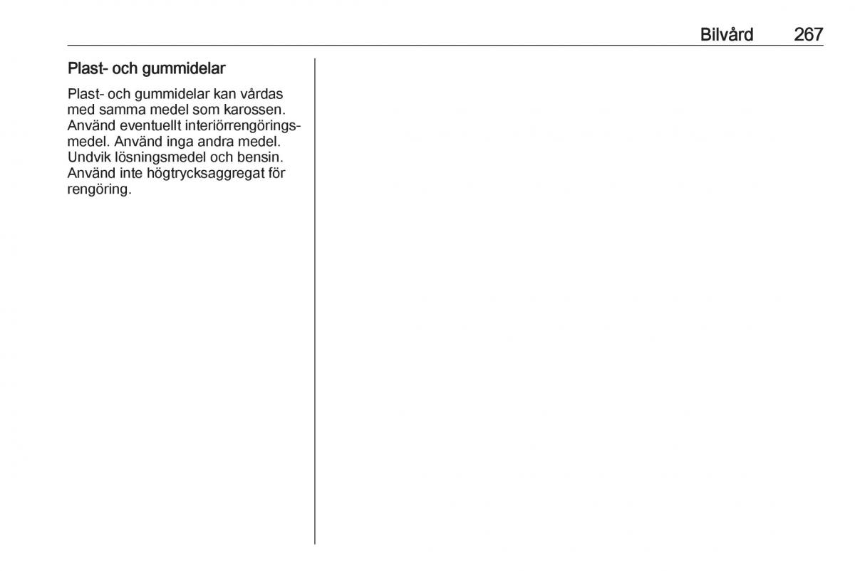 Opel Zafira C Tourer instruktionsbok / page 269