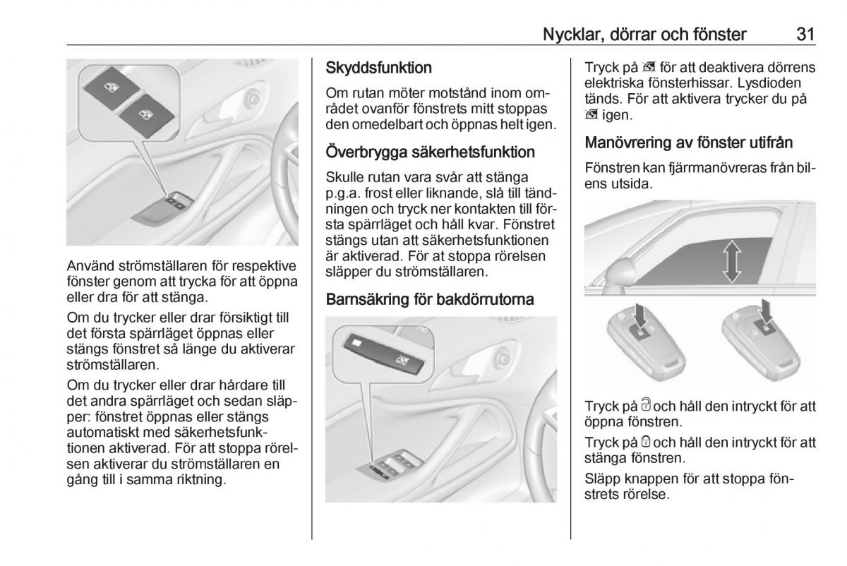 Opel Zafira C Tourer instruktionsbok / page 33