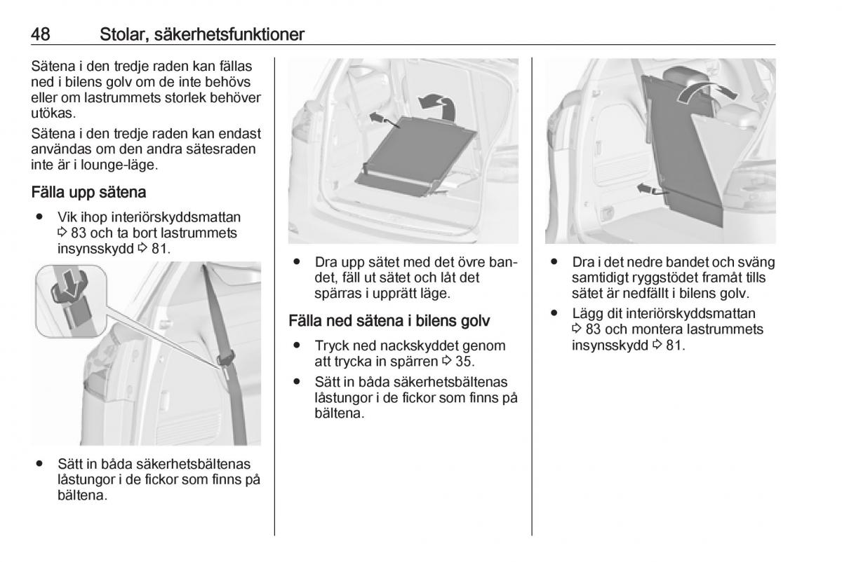 Opel Zafira C Tourer instruktionsbok / page 50