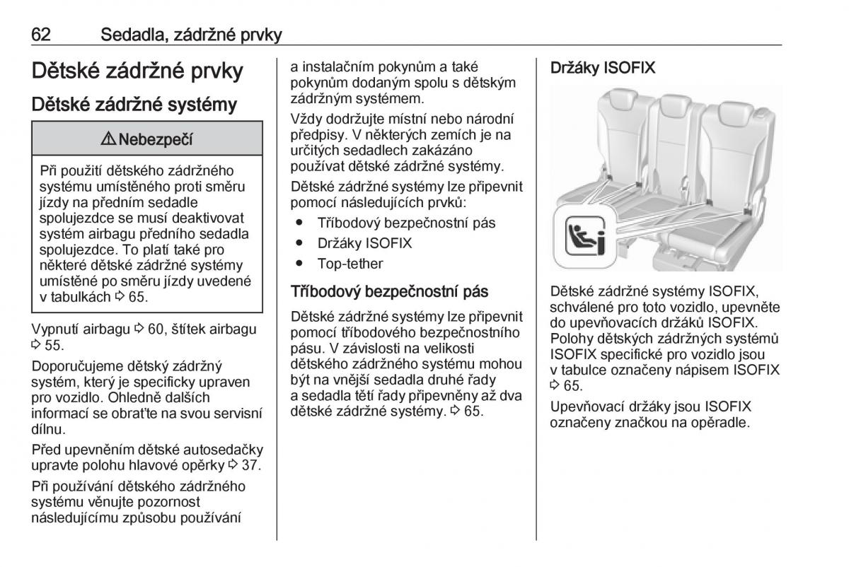 Opel Zafira C FL navod k obsludze / page 64