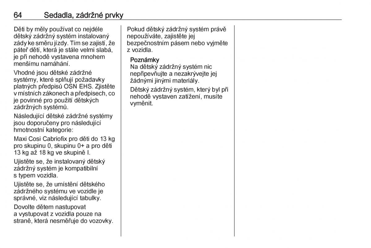 Opel Zafira C FL navod k obsludze / page 66