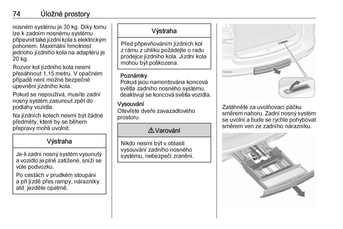 Opel Zafira C FL navod k obsludze / page 76