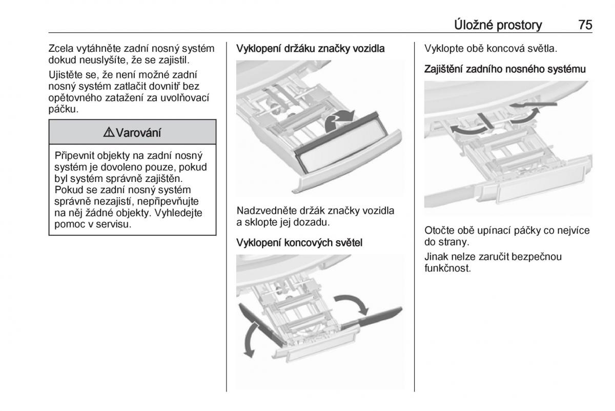 Opel Zafira C FL navod k obsludze / page 77