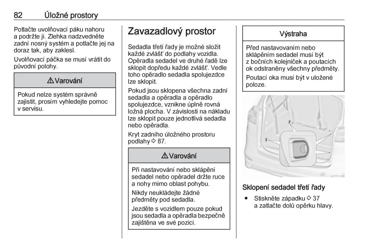 Opel Zafira C FL navod k obsludze / page 84