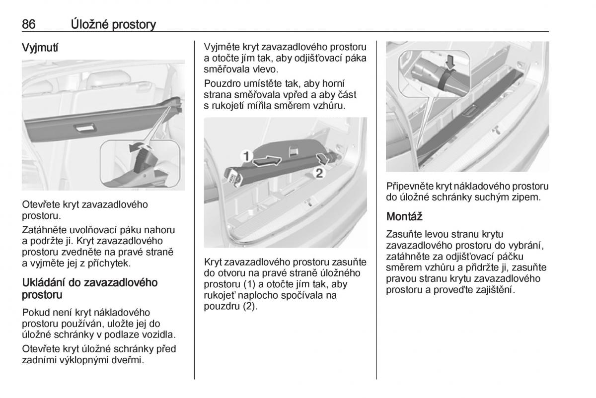 Opel Zafira C FL navod k obsludze / page 88