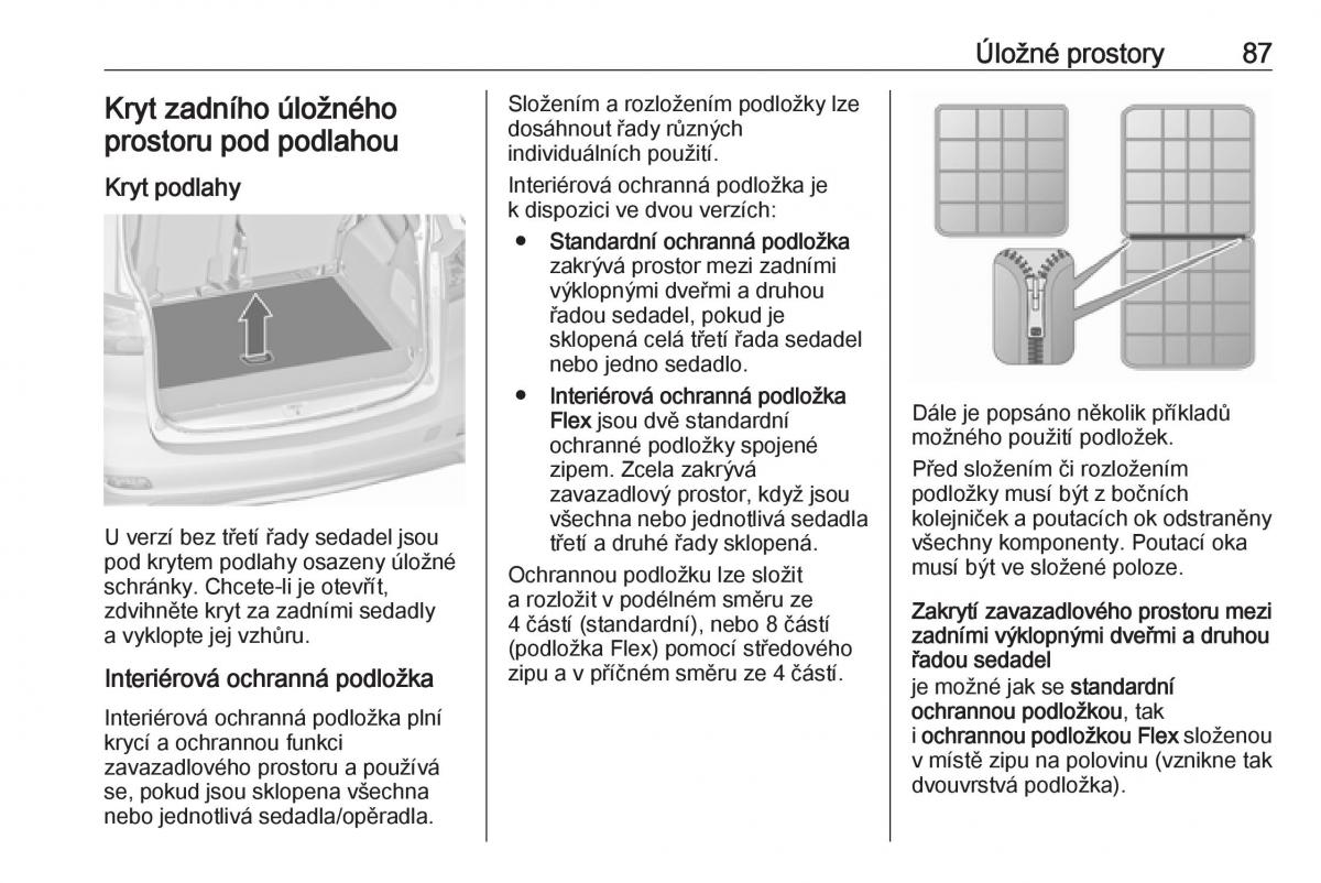 Opel Zafira C FL navod k obsludze / page 89