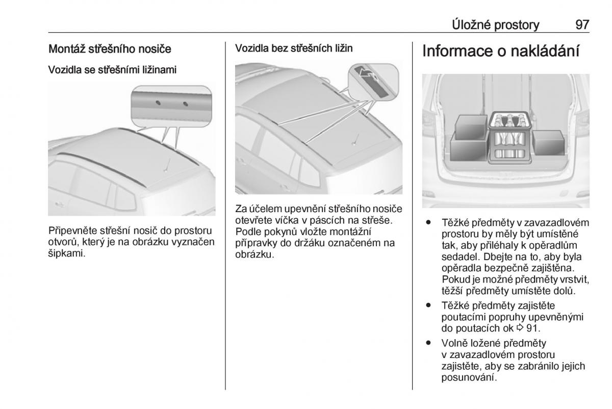 Opel Zafira C FL navod k obsludze / page 99