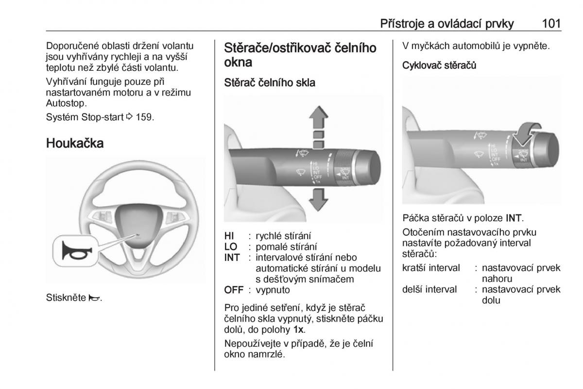 Opel Zafira C FL navod k obsludze / page 103