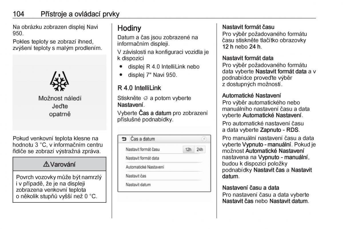 Opel Zafira C FL navod k obsludze / page 106