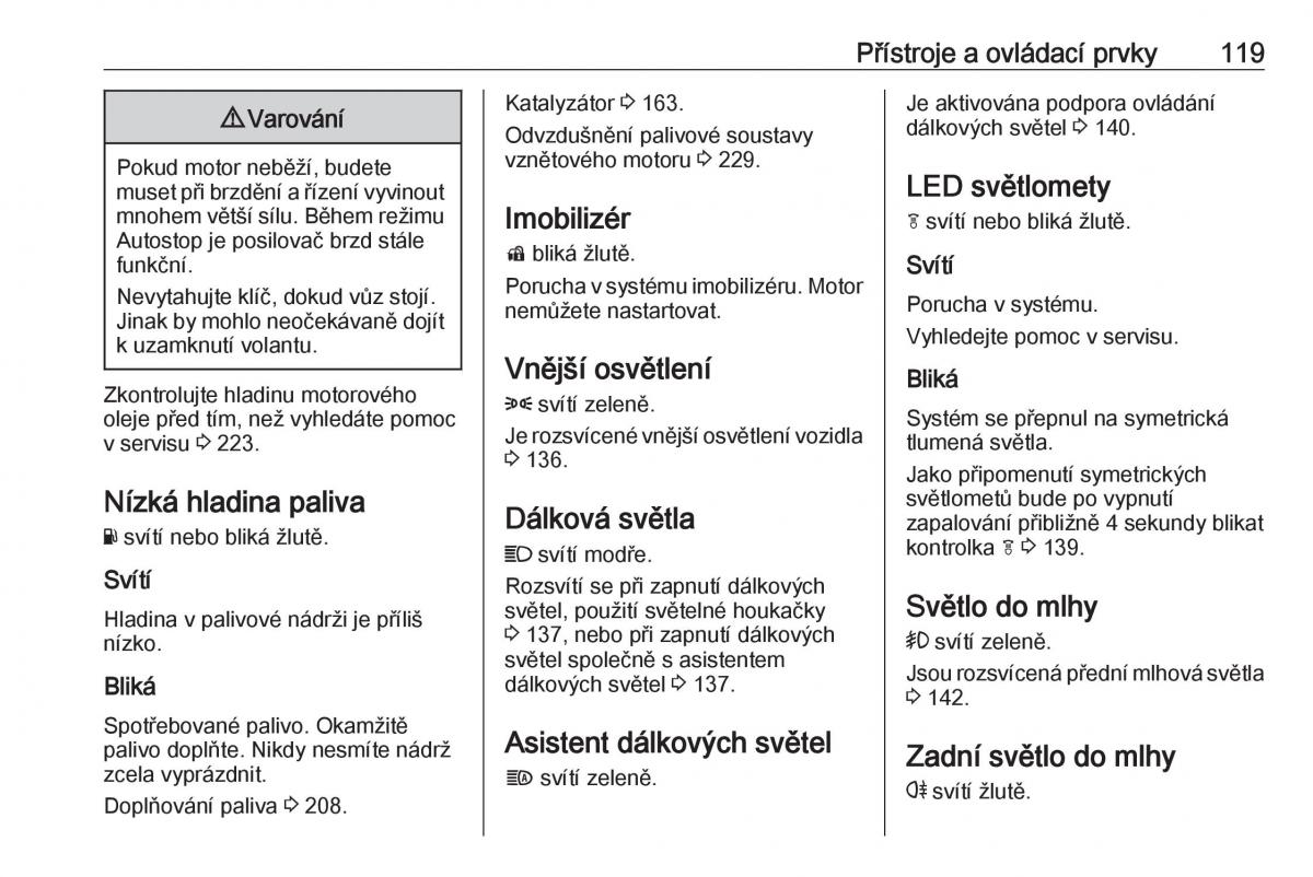 Opel Zafira C FL navod k obsludze / page 121