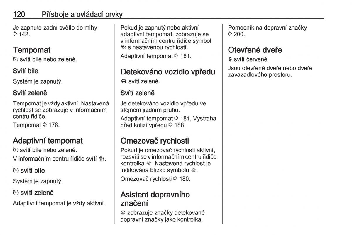 Opel Zafira C FL navod k obsludze / page 122