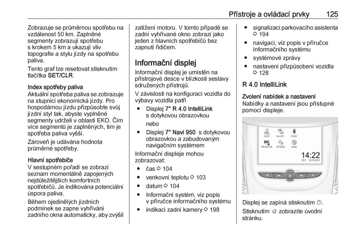 Opel Zafira C FL navod k obsludze / page 127