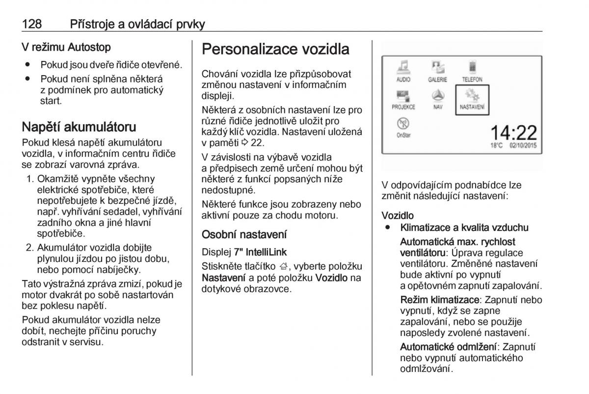 Opel Zafira C FL navod k obsludze / page 130