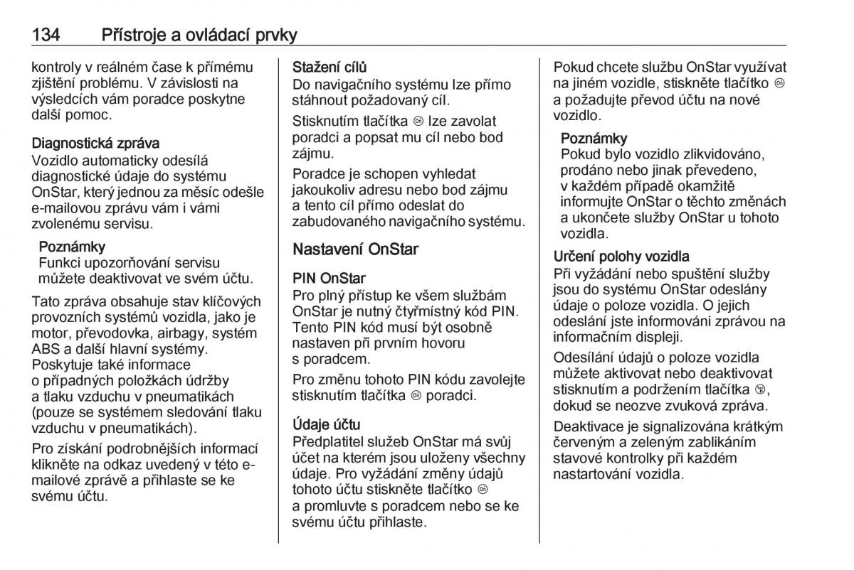 Opel Zafira C FL navod k obsludze / page 136