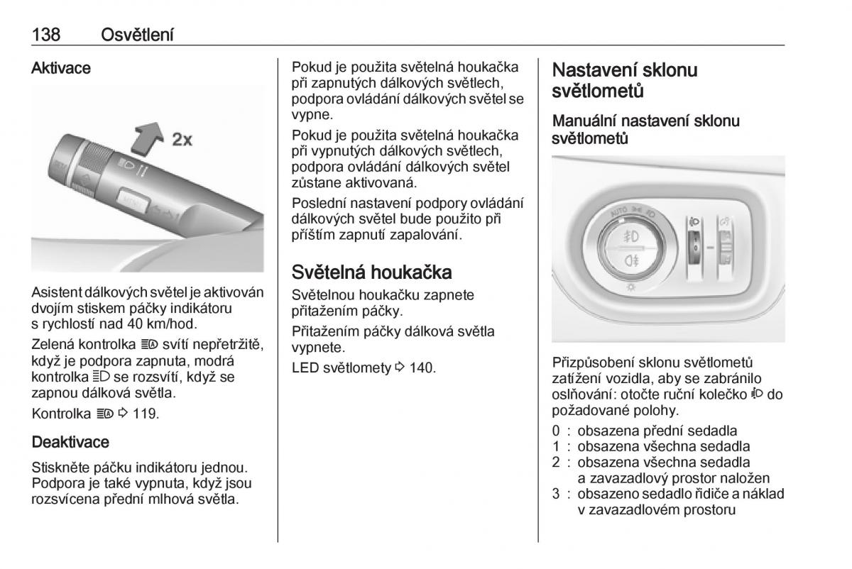 Opel Zafira C FL navod k obsludze / page 140