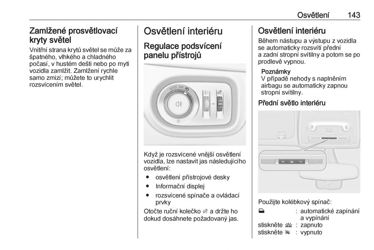 Opel Zafira C FL navod k obsludze / page 145