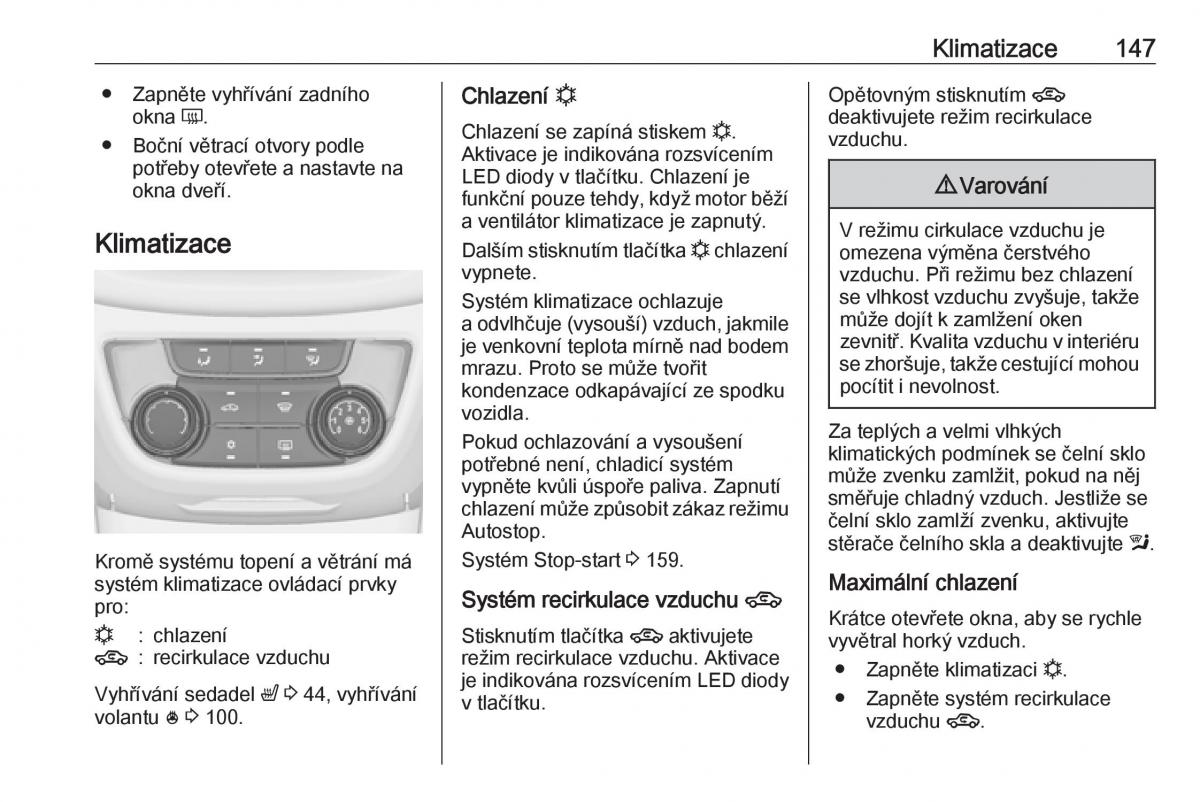 Opel Zafira C FL navod k obsludze / page 149