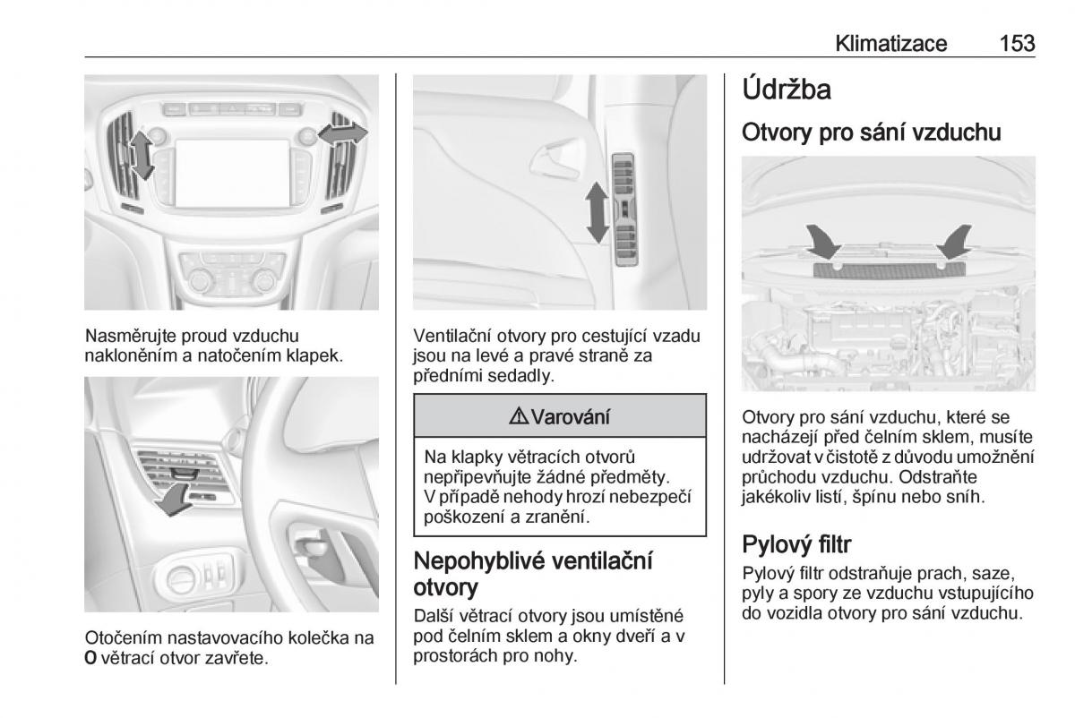 Opel Zafira C FL navod k obsludze / page 155