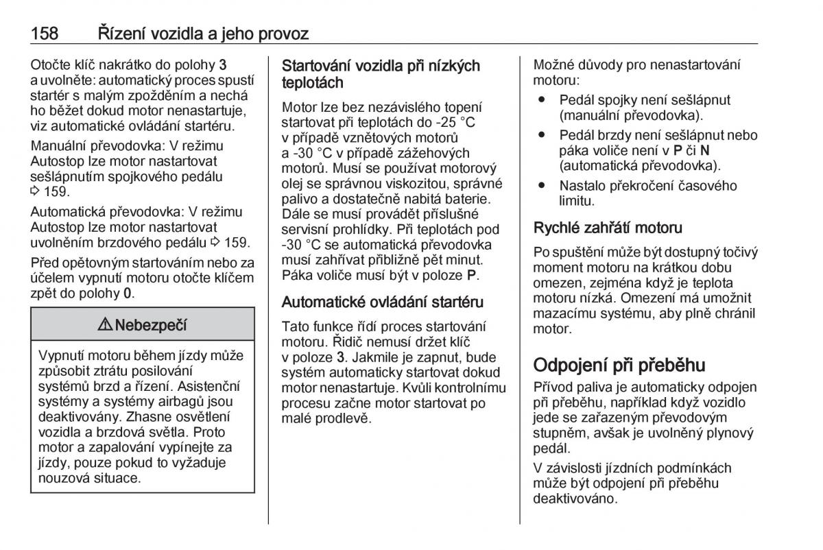 Opel Zafira C FL navod k obsludze / page 160