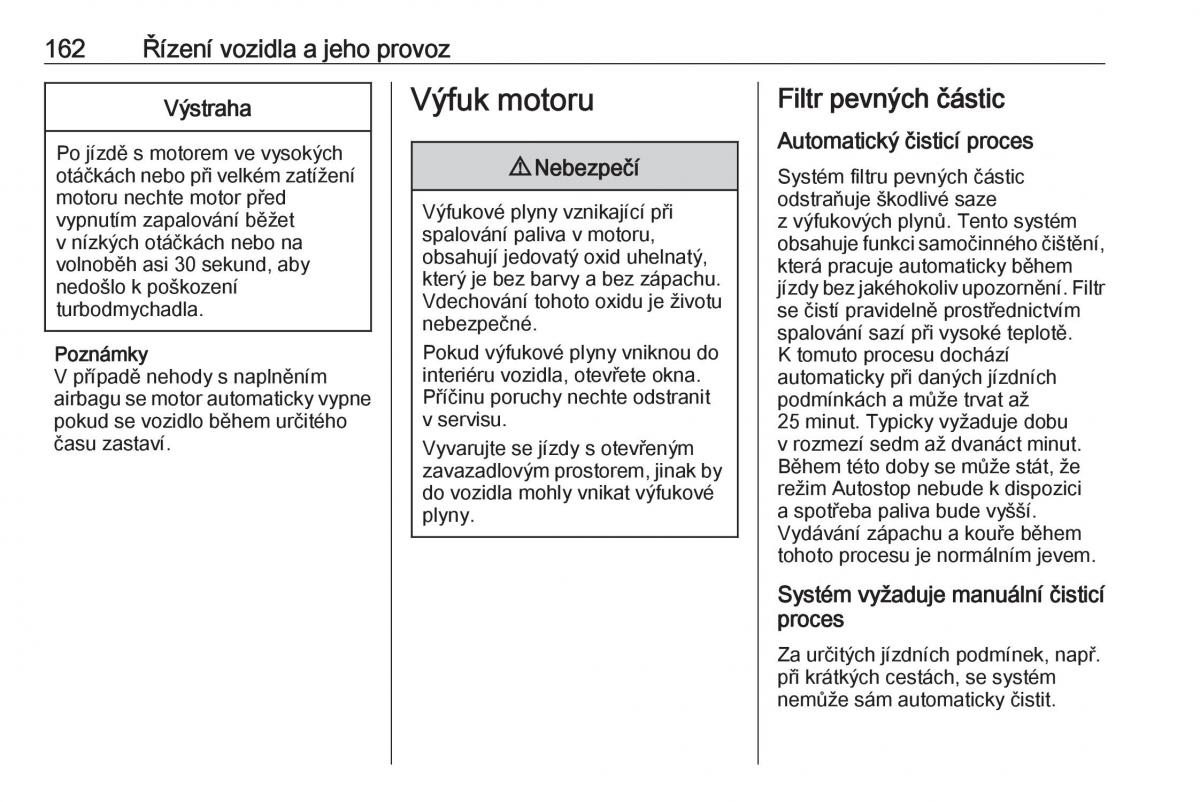 Opel Zafira C FL navod k obsludze / page 164