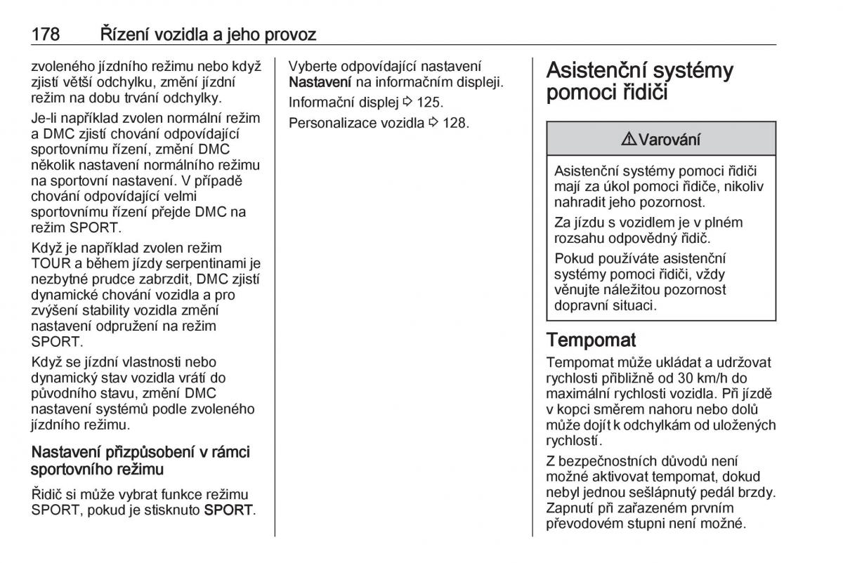 Opel Zafira C FL navod k obsludze / page 180