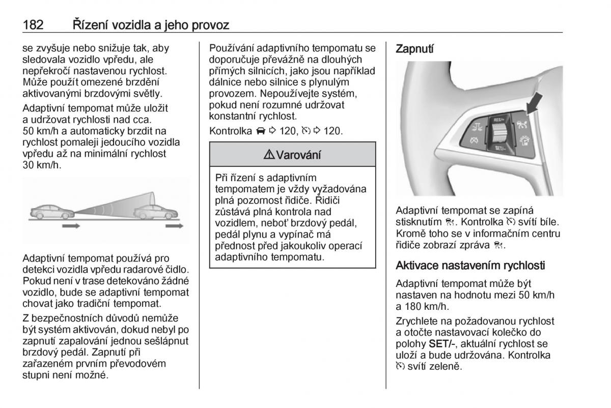 Opel Zafira C FL navod k obsludze / page 184