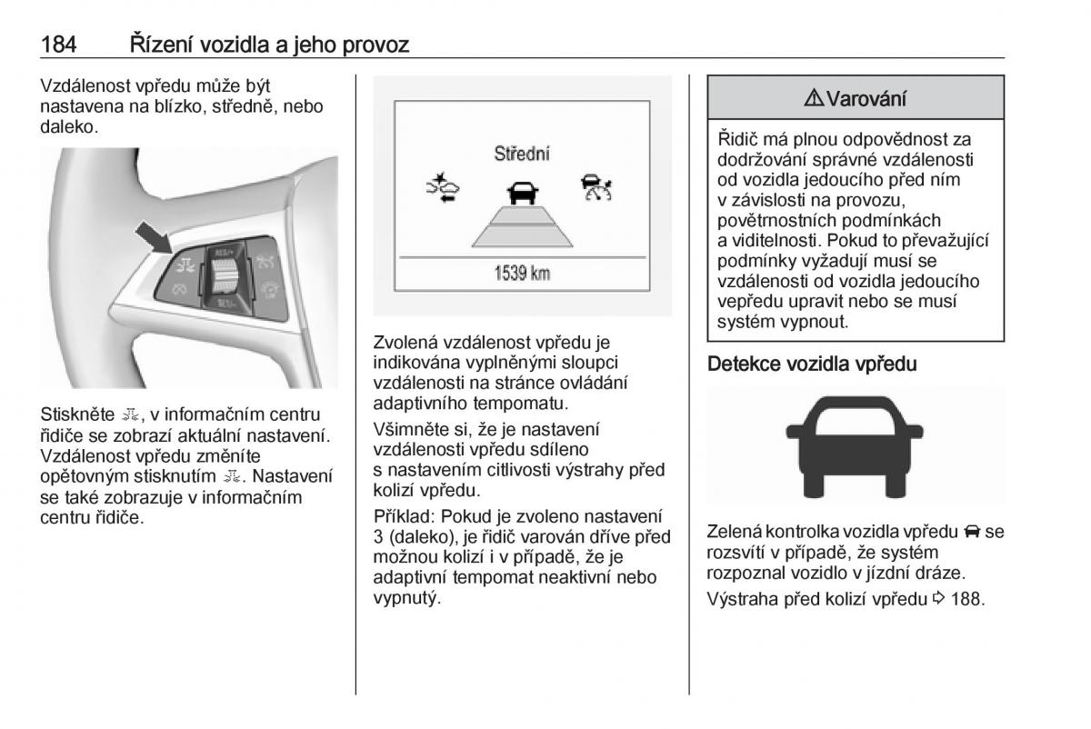 Opel Zafira C FL navod k obsludze / page 186