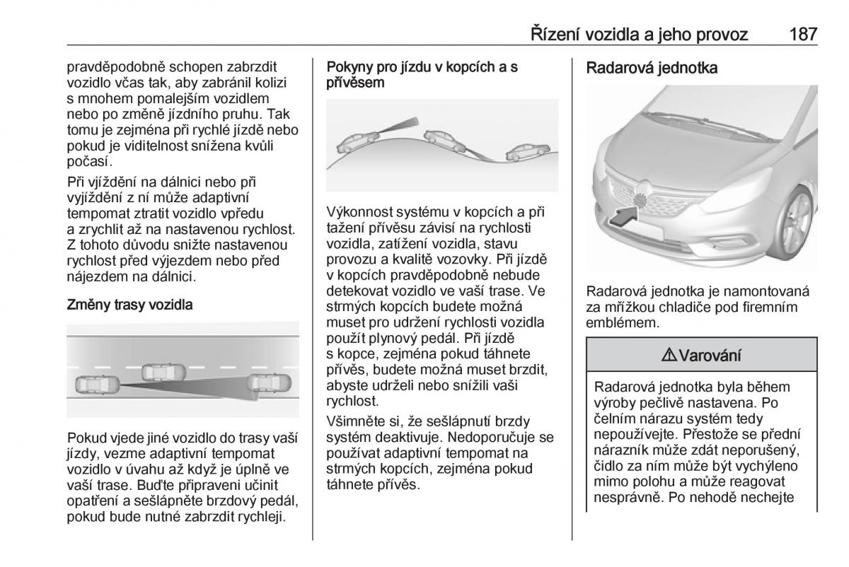 Opel Zafira C FL navod k obsludze / page 189