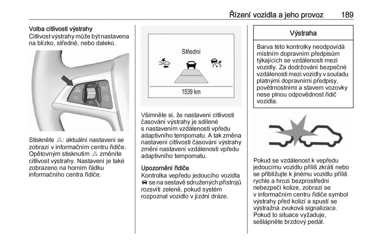 Opel Zafira C FL navod k obsludze / page 191