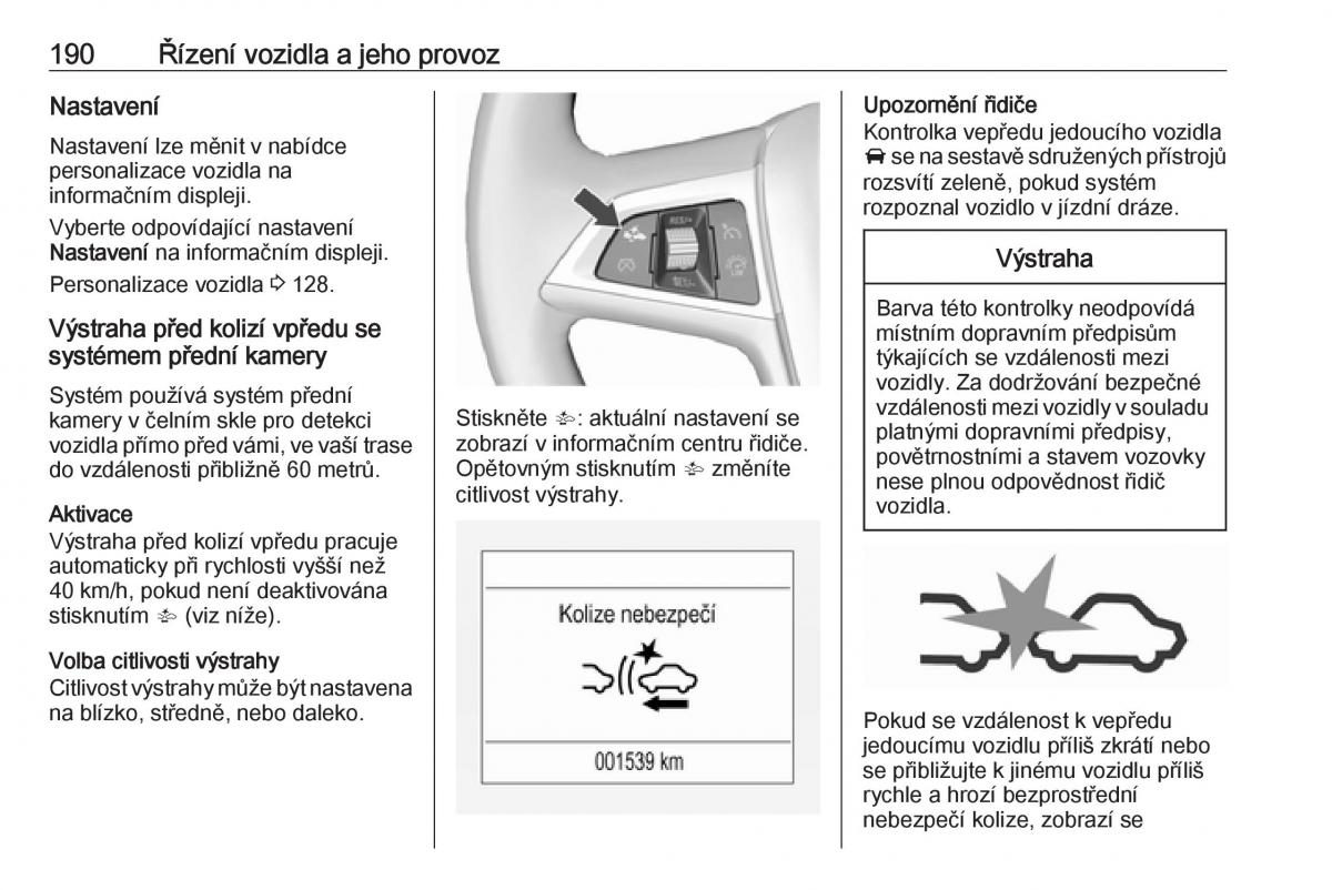 Opel Zafira C FL navod k obsludze / page 192