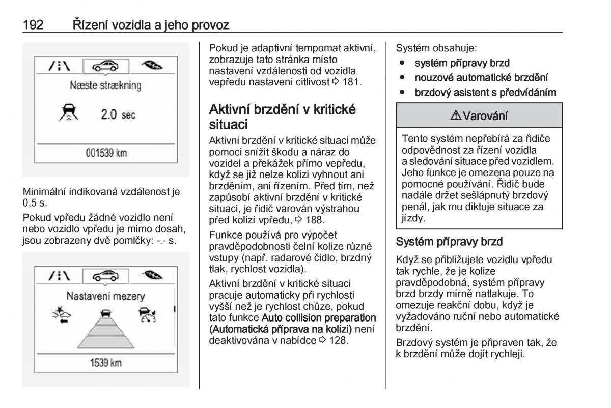 Opel Zafira C FL navod k obsludze / page 194