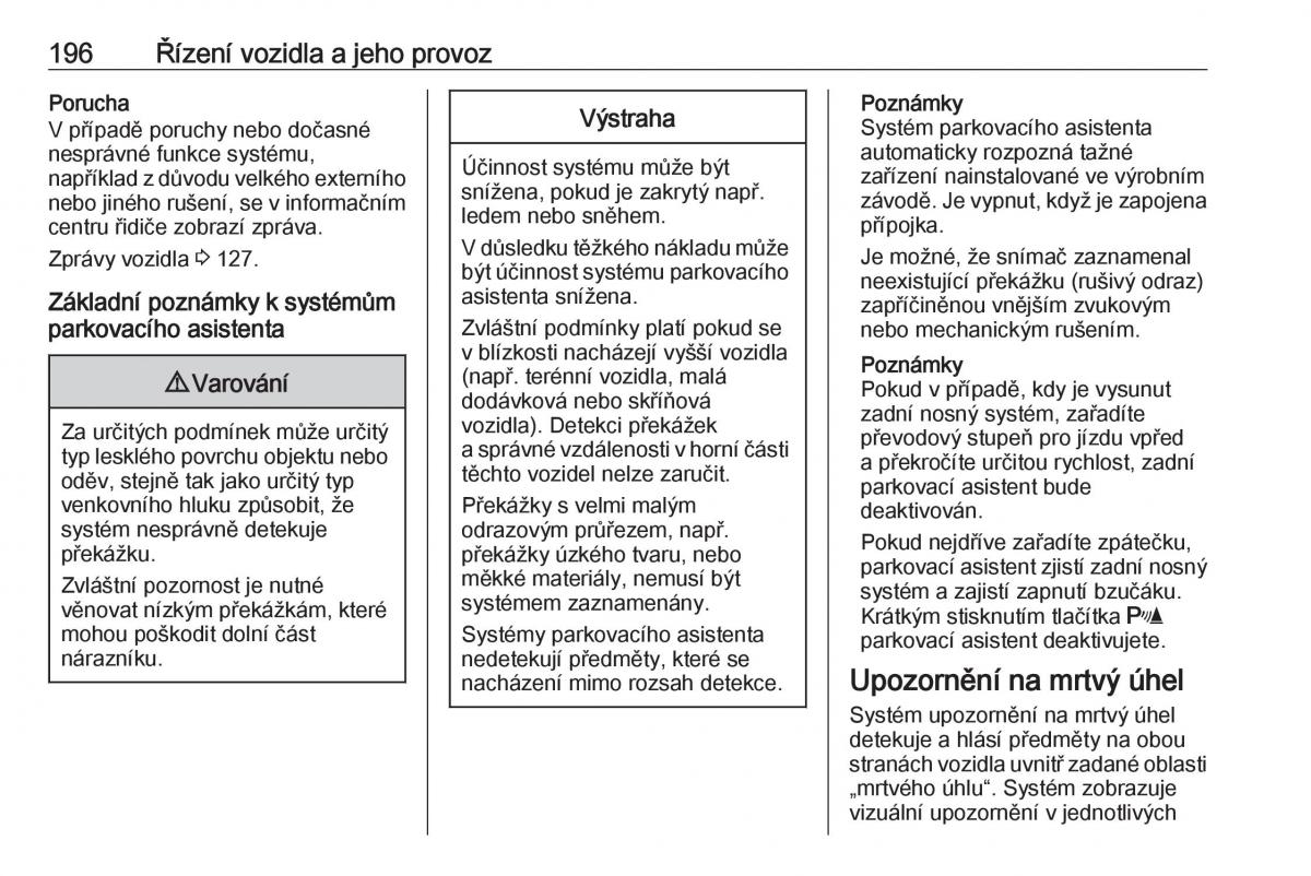 Opel Zafira C FL navod k obsludze / page 198