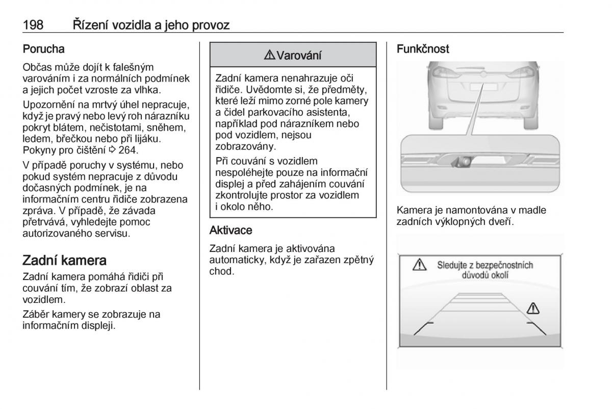 Opel Zafira C FL navod k obsludze / page 200