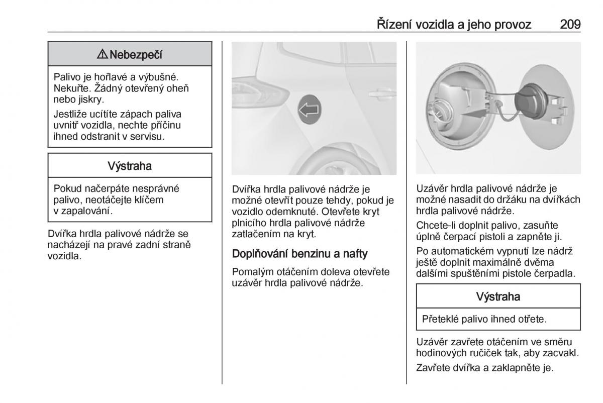 Opel Zafira C FL navod k obsludze / page 211